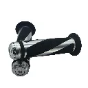 Puños Aluminio CNC Negro y Cromo FL-GP20