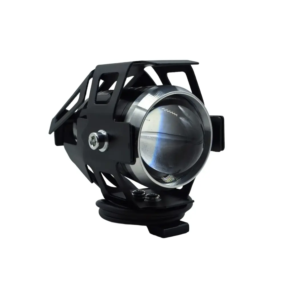 Faro Auxiliar U7 Led Univ Lupa p/ Manubrio Negro