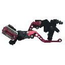 Kit de Bomba de Freno y Base de Clutch con Manijas Aluminio CNC Rojo