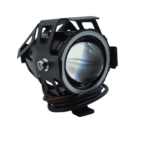[FO-UN-002] Faro Auxiliar U7 Led Ojo de Angel y Lupa p/ Manubrio