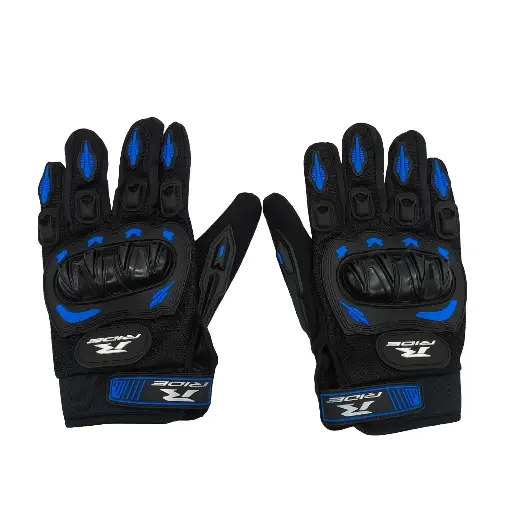 [ZP-GN-002e] Guantes Urbanos Negros con Azul Extra Grandes