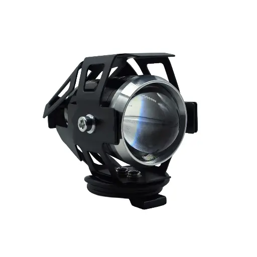 [FO-UN-009n] Faro Auxiliar U7 Led Univ Lupa p/ Manubrio Negro