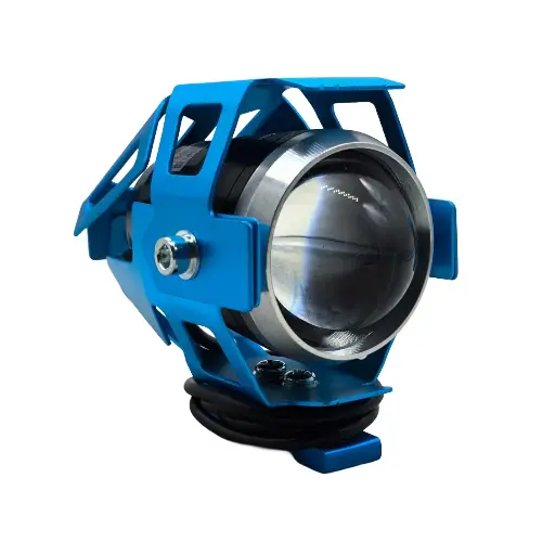 [FO-UN-009a] Faro Auxiliar U7 Led Univ Lupa p/ Manubrio Azul