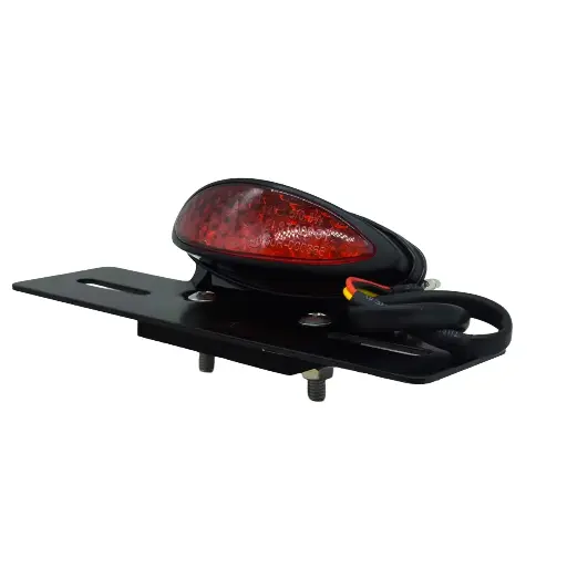 [FP-UN-003r] Calavera Stop Luz Freno LED Ovalada Roja Porta Placas
